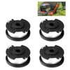 unillea 4Pcs Strimmer Spool Line, Φ1.60mm 4.9m Trimmer Replacement Double