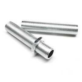 Carkio Lamp Pipe Nipple Kit, Including M10 80 mm/3.1 inch Length Nipples and M10 Nut Thickness 3mm / 0.12 inch, Zinc-Plated, 10 Pack