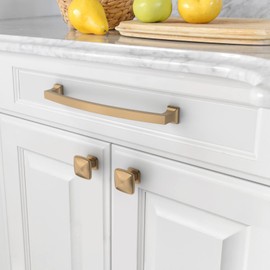 Asidrama 10 Pack 7 Inch(177mm) Hole Centers Champagne Bronze Kitchen Cabinet Handles,Cabinet Pulls Gold Kitchen Cabinet Hardware for Cupboard Drawer Pulls Dresser Handles