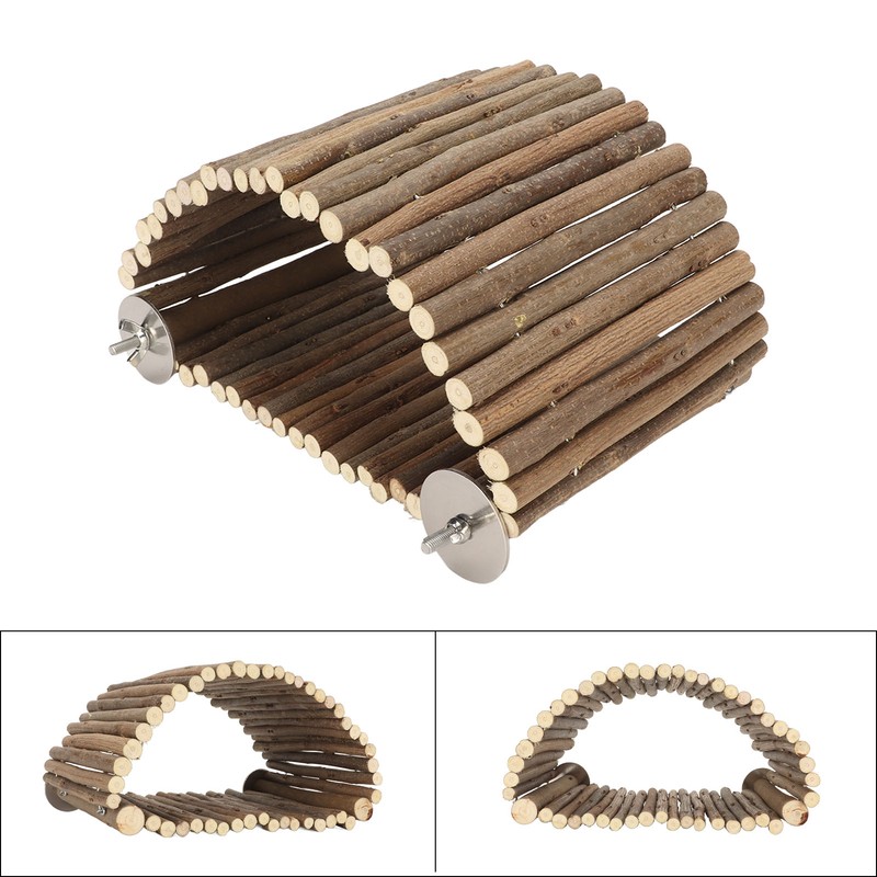 Bird Wood Hammock Tent Arch Bridge Shape Wooden Parrot Snuggle