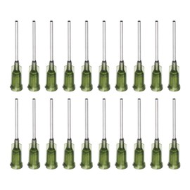 QUARKZMAN Industrial Blunt Dispensing Tip with Luer Lock for Liquid Glue Gun, 14G 1", 40 Pieces Olive