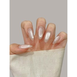 Item Shop Sonbit Handmade Nail Tips Self Nail Art Nail Design Just for You, 1 Piece, Morning Haze, Size M / 잇템샵 손빛 수제 네일 팁 셀프 네일 아트 당신만을 위한 네일디자인, 1개, 모닝헤이즈,M사이즈