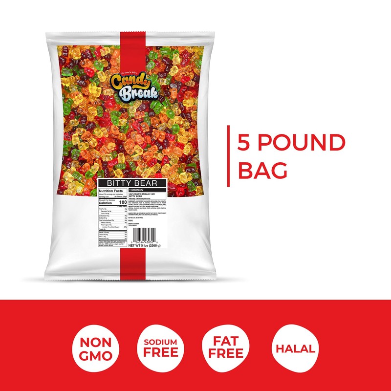 Candy Break Bear Gummy Cubs Candy 5 lbs Share Size