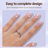 Misssix XBASICTIPS French Tip Press On Nails, 150Pcs French Gel