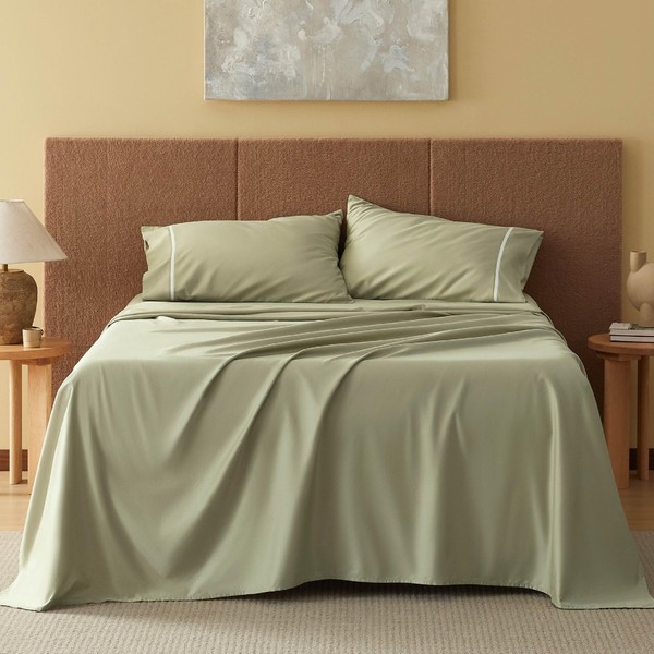 Bedsure Cotton Sheets King - 100% King Size Sheets Set