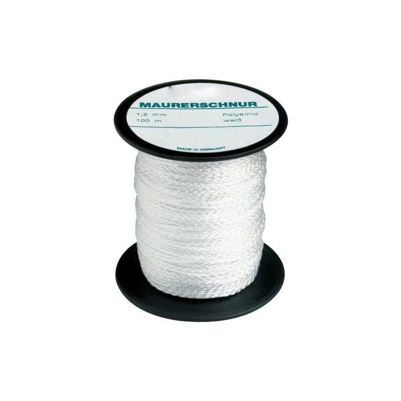 Overmann 094001200100500AA Mason's Lacing Cord of Polyamide, White, 100 m