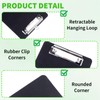 24 Pack Bulk Mini Clipboards, Black A5 Memo Clipboard 5.9x8.8