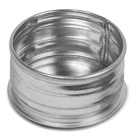 4" Inch Galvanized Steel Tee Cap - Round Vent Cover - Dryer Duct End Cap - Metal Plug - Indoor/Outdoor Pipe Cover - Metal Plug