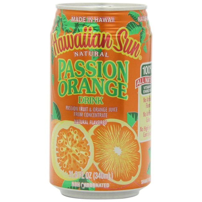 Hawaiian Sun Juice, Orange Passion, 11.5-Ounce (Pack of 24)