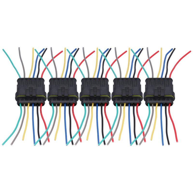 5Pcs Way Car Electrical Connector Waterproof Antiflaming Resilient Antioxidant Automotive