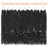 Mscat 18 Inch Goddess Box Braids Crochet Hair with Curly