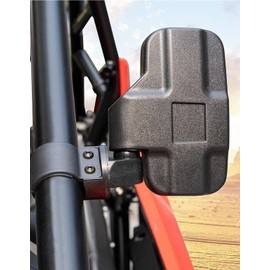 KEMIMOTO UTV Mirrors UTV Side Mirrors Fits 1.6 inch to 2 inch Roll Cage Compatible with Polaris RZR 900 1000 Can Am Kawasaki Mule Rhino YXZ Zforce Pioneer 1000/700, Shatter Proof Tempered Glass