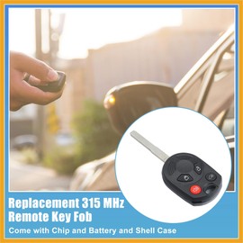 Partuto 315 MHz 4 Buttons MPV Passenger Van Cargo Keyless Entry Remote Key Fob Fit for Ford Transit Transit-150 Transit-250-350 15-20 Cargo OUCD6000022 - Pack of 1 Black Replacement