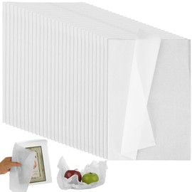 LDXDRU 400Pcs White Tissue Paper Bulk, 20" x 30" Acid Free Tissue Paper, Unbuffered Archival Gift Wrap Papers for Packaging Clothes Textiles Cups Long Term Storage Wrap