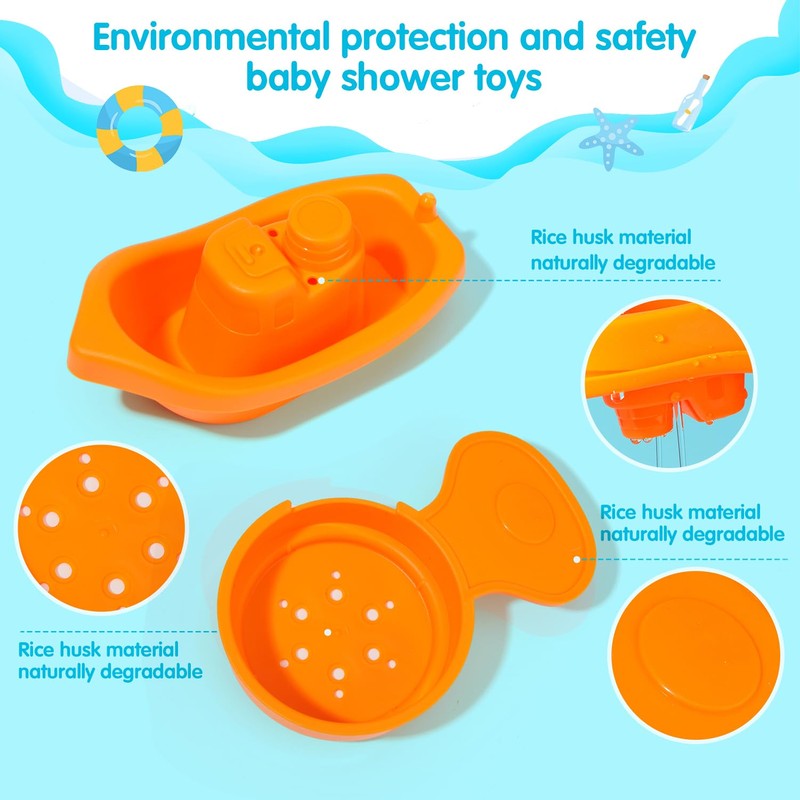 GINNO Badewannenspielzeug für 11-TLG, Baby und Kinder ab 1 2