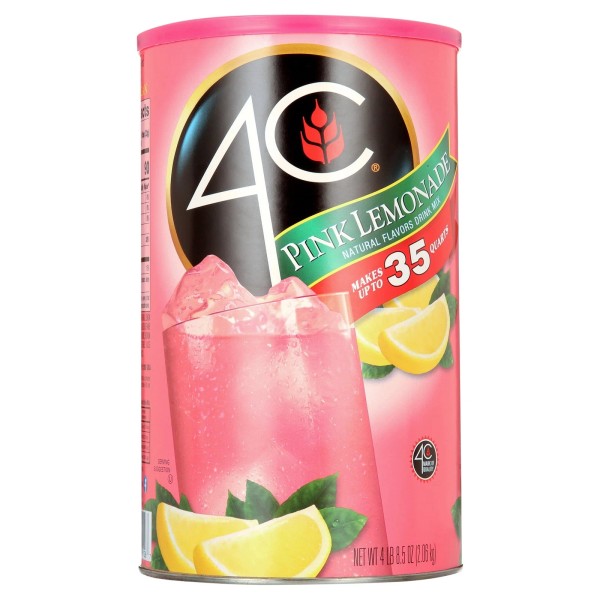 Unbranded 35 Qt Powdered Soft Drink Mix Pink Lemonade, 72.5