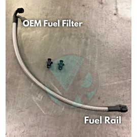 Valex Racing Stainless Steel Fuel Line Kit For Honda / Acura B/D Series OEM Filter EG EK DC2