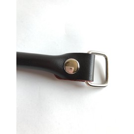 Tremaga Black Bag Handle, Genuine Leather, Bag Handle, For Business Bag Repair, Repair Handle, Bag Handle, Craft Handle, Genuine Leather, Cowhide Leather, Removable Handle, Replacement Handle, D Tube Hardware Not Included