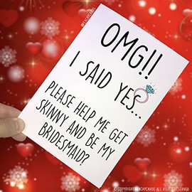 Bridesmaid Cards, Will You Be My Bridesmaid Cards, Surprise Bridesmaid Card, Bridal Party Card, Best Friend Card Funny Cards Invitation PC50