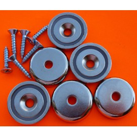 Super Strong Neodymium Cup Magnet 1.5" Countersunk Permanent Magnet, The World's Strongest & Most Powerful Rare Earth Magnets by Applied Magnets with Screws 6Pc