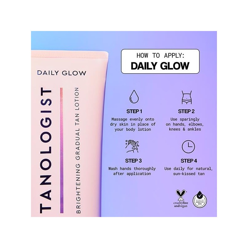 Tanologist Brightening Daily Glow Gradual Self-Tanning Lotion, Fair - Medium,