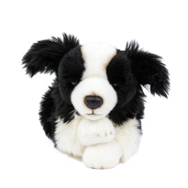 Teddys Rothenburg Cuddly Toy Dog Border Collie 30 cm Lying Down Black/White Plush Dog Plush Toy