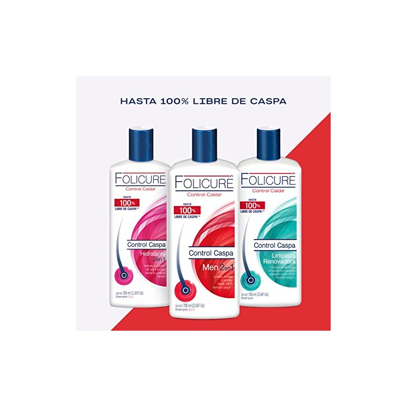 Shampoo Control Caspa Folicuré Men 2 en 1 700 ml