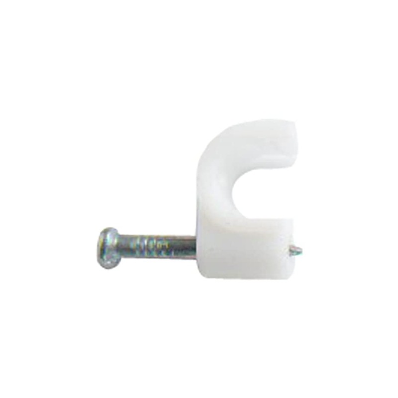 Merriway BH02258 Runde Kabelklemme 4 mm, Weiß, 200 Stück