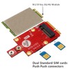 M.2 Key B to Mini PCI-E Adapter with Dual Nano