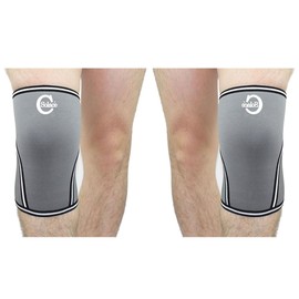 Knee Sleeves 7MM | Provide Tight Compression | Perfect for Heavy Weight Lifting (Grey, Medium - 13.0 - 14.2" - 33-36 cm)