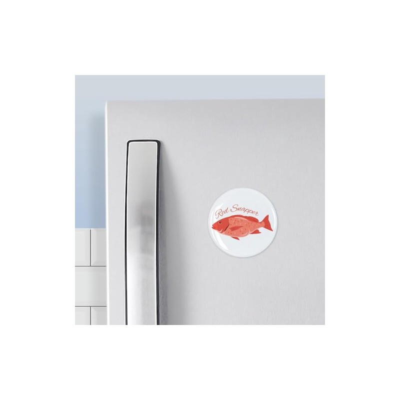 CafePress Red Snapper Fish Magnets 2.25" Round Magnet, Refrigerator Magnet
