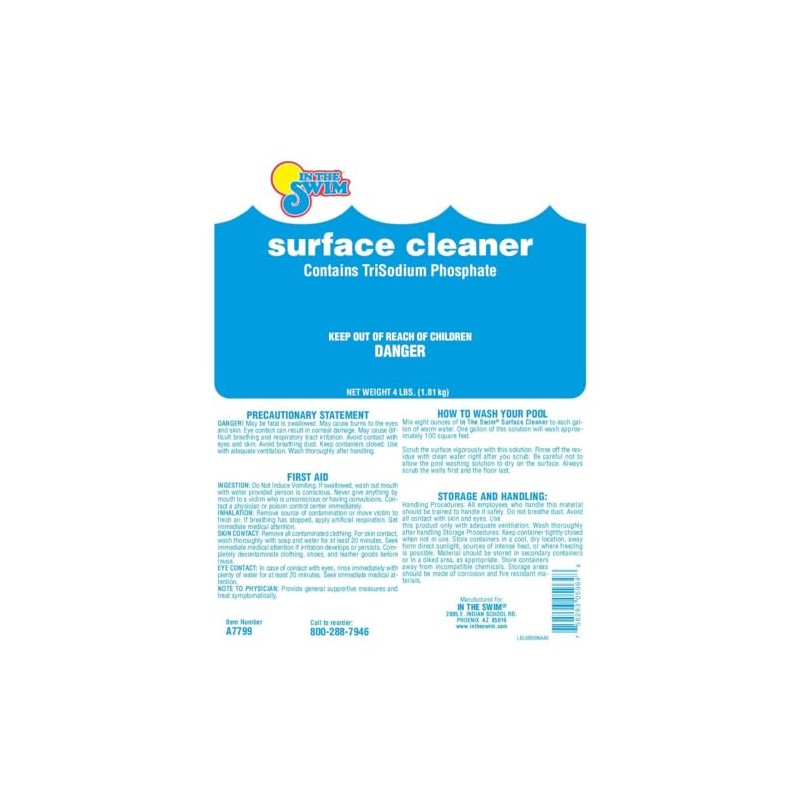 In The Swim Pool Paint Preparation Surface Cleaner TriSodium Phosphate