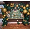 Avezano Graduation Banner Congrats Grad Class of 2025 Backdrop Green