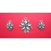 Unbranded 9 pcs ANT SILVERTONE Christmas POINSETTIA SETS Charms Pendants