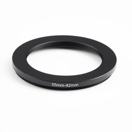 52mm Lens to 42mm Camera Lens Adapter 52mm to 42mm Step Down Ring Adapter Ring for All Brands of UV ND CPL, with Premium Lens Wiping Cloth 2 Pack (52mm-42mm)