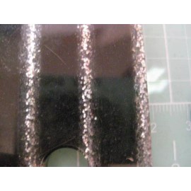 Unbranded vintage plastic big rectangle part jewelry hair barrette two hole black silver