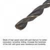 sourcing map 5 Pcs High Speed Steel Hex Shank Twist