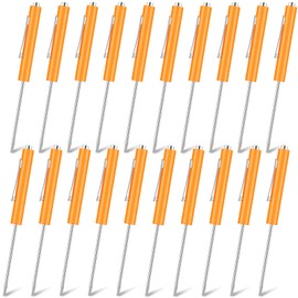 Shimeyao 20 Pcs Pocket Flat Head Screwdriver Set Small Magnetic Pocket Screwdriver Bulk Mini Clips Slotted Screw Driver with Magnet for Mechanical Electrician Technician(Orange)