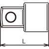 トラスコ中山(TRUSCO) 山下工業研究所 コーケン 3/8(9.5mm)SQ. アダプター 凸1/2(12.7mm)SQ. 3344A