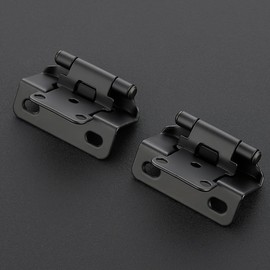 Ravinte 50 Pack 25 Pairs Semi-Overlay 1/2 inch Self-Closing Face Frame Cabinet Hinges Matte Black Half Wrap-Around Kitchen Cabinet Door Hinges Face Mount Cabinet Hardware