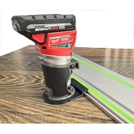 Guide Rail Adapter for Milwaukee 2723-20 Trim Router - Make Straight and Accurate Cuts Easily - Made in USA (Fixed Base)