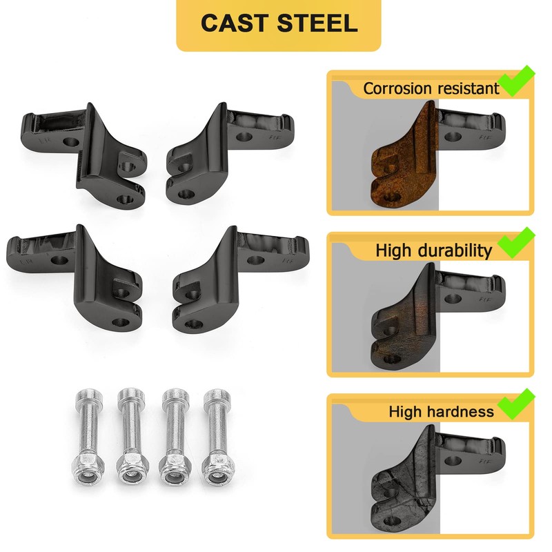 Mofun Driver Floorboard Relocation Brackets Compatible with Harley Touring Street