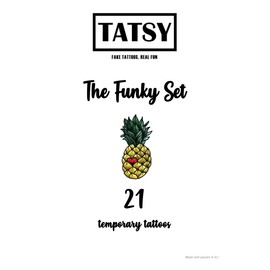 Funky Tattoos by Tatsy Cool Unique Loving Modern Design Fun Party Tattoos Peel Off Body Art Fancy Dress Women Girls