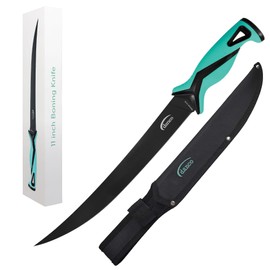 danco Pro Series 11" Boning Knife | Full Tang German G4116 Stainless-Steel Blades with Teflon Coating, Molded Nylon Sheath, Perfect for Saltwater Fishing & Hunting