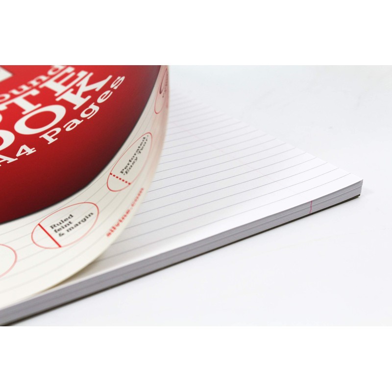 Silvine A4+ Twin Wire Notebook - Lined with margin, 160