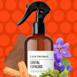 Aromatizante para Hogar y Oficina 250ml | Tipo Santal 33 para Espacios | Con Molécula Eliminadora de Olores | Sala - Recámara - Telas - Auto | CASA TAVINHO