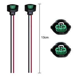 New 2X Wire Harness Pigtail Female C H11 Headlight Low Beam Bulb Connector Fits for 2020 Honda Civic Sport Sedan 4-Door 1.5L 1497CC l4 Gas DOHC Turbocharged