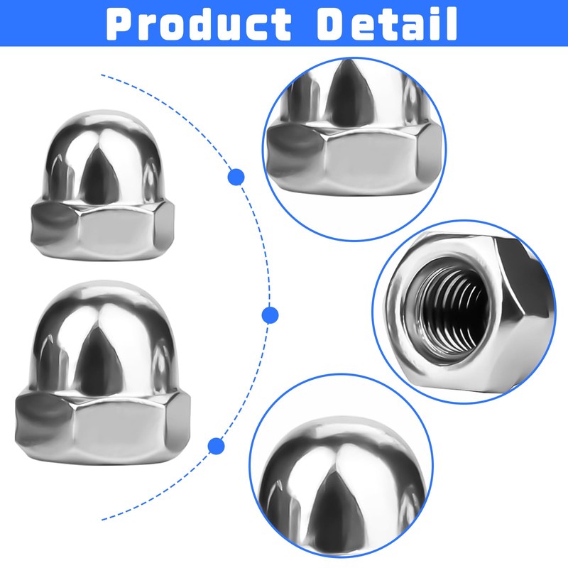 XSHAO® Acorn Nuts High Shape Set M6 / M8 Acorn