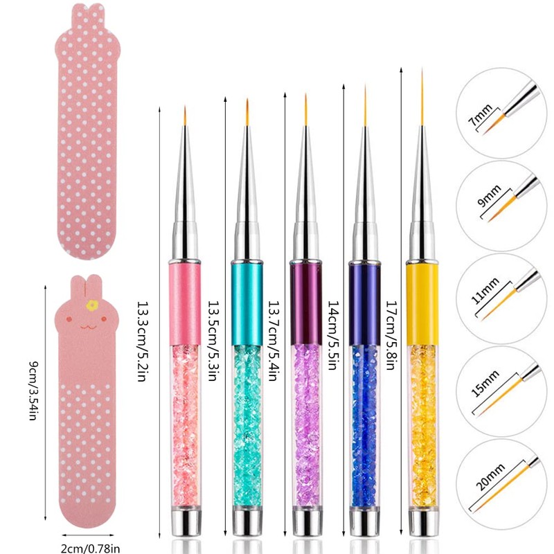 5 Pieces Nail Brush Set for Manicure, Professional Manicure Kit,