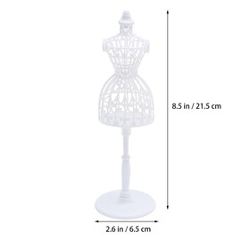 Baluue Mini Doll Clothes Mannequin, Plastic Hollow Dolls Mannequin Gown Model Stand Mannequin Display Support Holder Doll Mini Clothes Model for Dolls Clothes Display Dollhouse Accessories